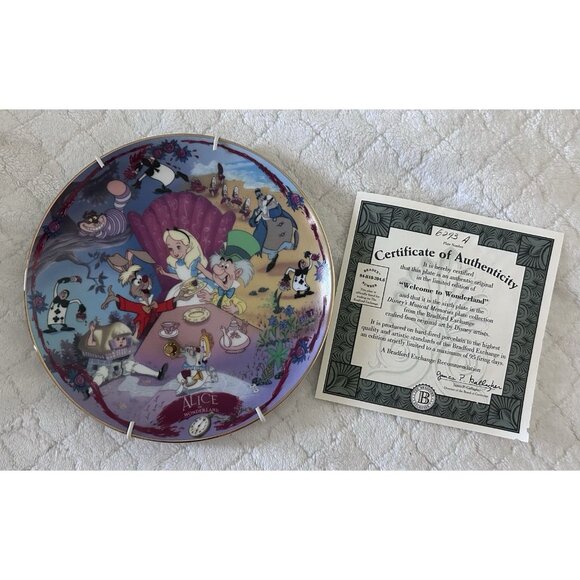 The Bradford Exchange Disney Musical Memories Plate Alice in Wonderland - Picture 1 of 5